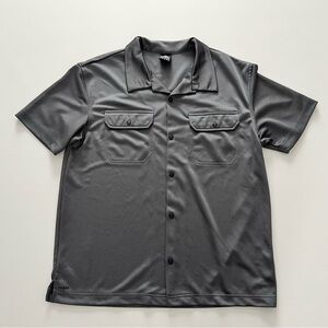 Nike ACG All Conditions Gear Short Sleeve Button Up Shirt Gray Size Large